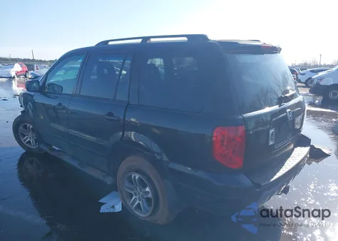 2005 Honda Pilot Ex-L from USA, damaged, VIN 2HKYF18575H526014